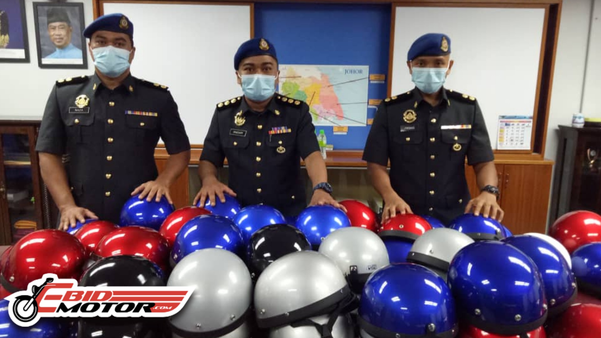 Helmet Motosikal Tidak Ikut Standard Telah Disita..!